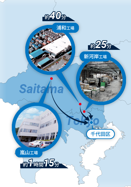 東京都千代田区までの推定所要時間